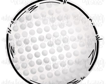Golf Sublimation Design | Hand Drawn PNG | Digital Download | Digital Artwork | Sports PNG