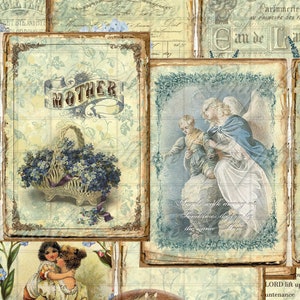 Mother's Day Junk Journal 5 "x7" Kit - sofortiger digitaler Collage druckbarer Download
