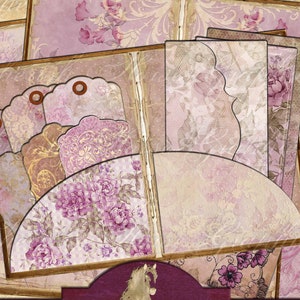 Lavender & Lace No. 1 Junk Journal Kit 5x7 - instant digital download