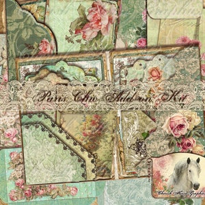 Paris Chic Add-on Kit - pages de collage numérique imprimables à télécharger instantanément - imprimer et créer