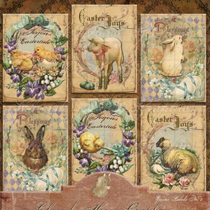 Eastertide Journal Cards - instant download digital collage