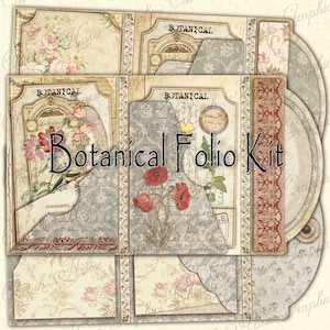 May include: A digital scrapbooking kit with a botanical theme. The kit includes papers, embellishments, and other digital elements. The kit is designed to be used with digital scrapbooking software.