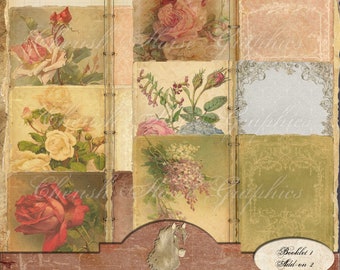 Vintage Floral Journal Pages Add-on #2 - digital download