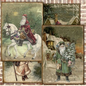 Cartões de diário de véspera de Natal - 2 tamanhos - download instantâneo - página digital para impressão - DIY