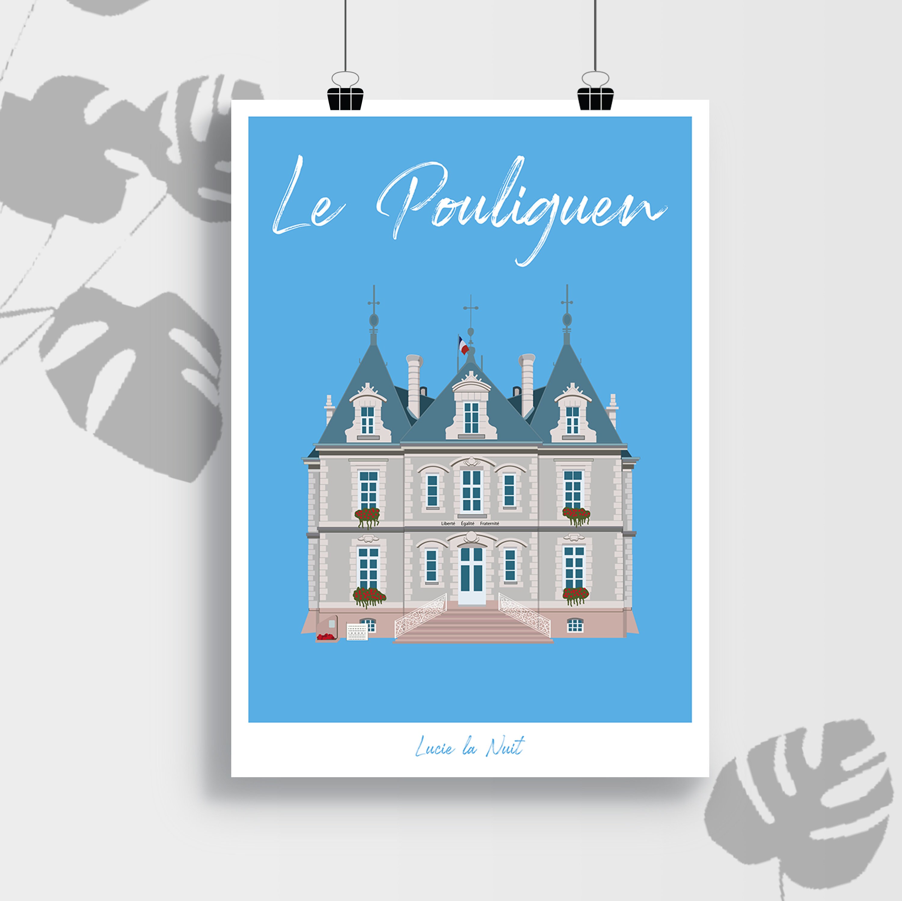 Le Pouliguen Affiche A4 de La Maire Du Pouliguen