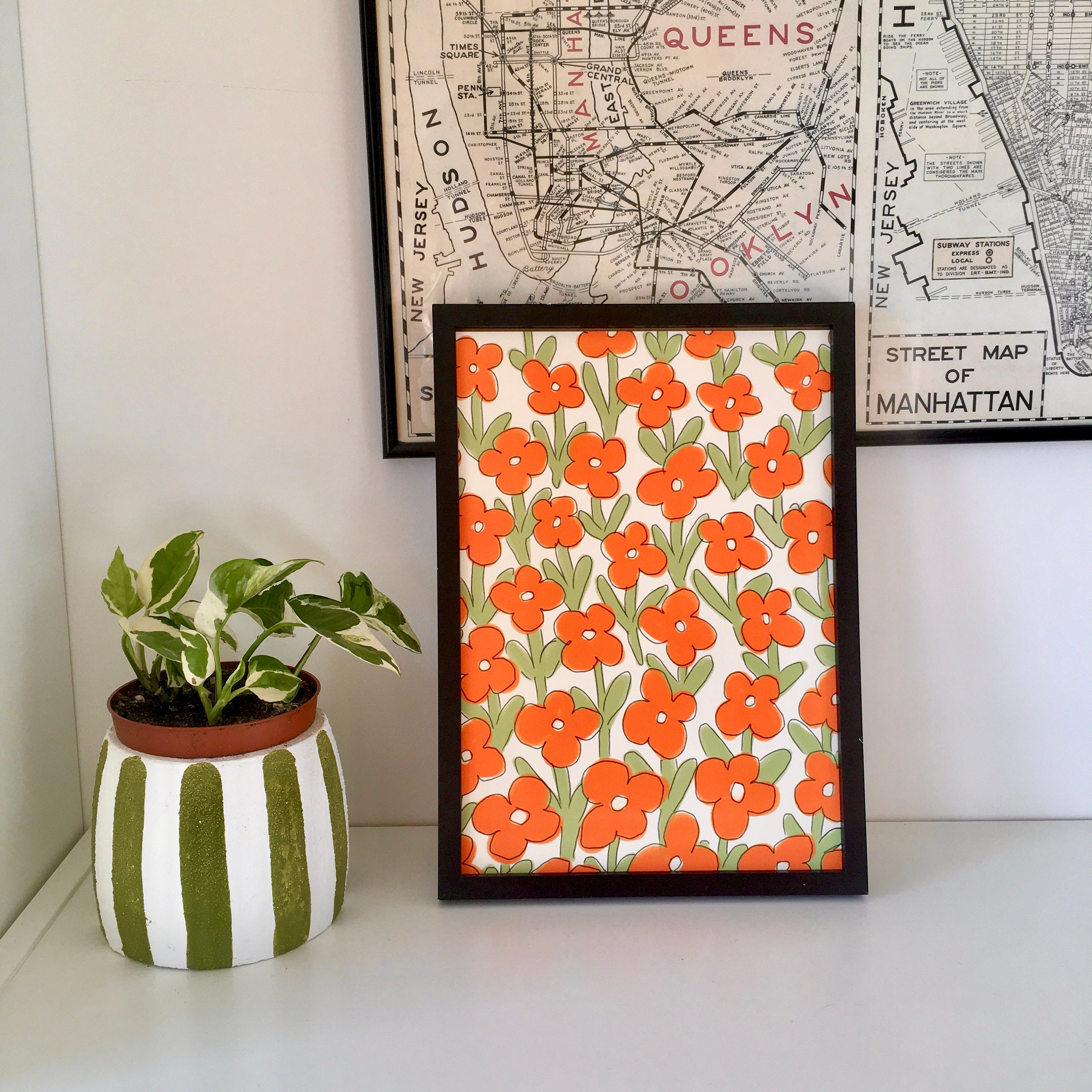 Flowers Affiche A4 Fleurs Orange