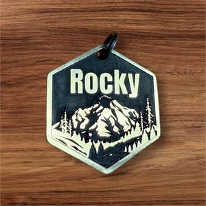 Custom Personalized Deep Engraving Brass Pet ID Tag, Dog / Cat ID Tag