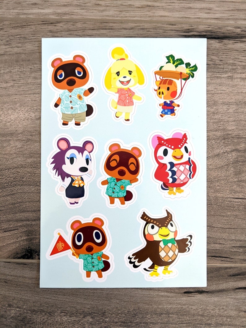 Animal Crossing Stationery Pack Coloring Book Sticker - Etsy