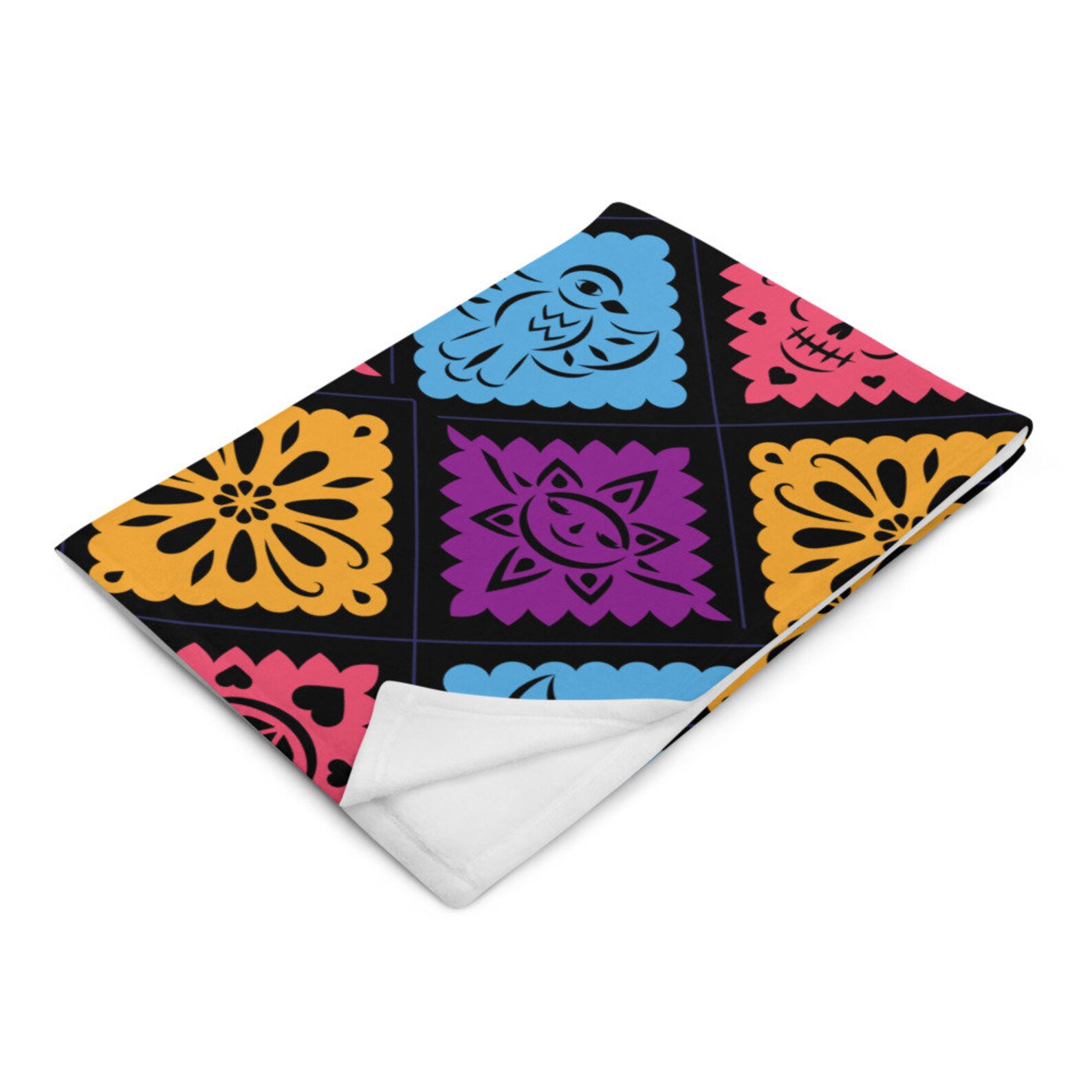 Throw Blanket Mexican Mexican Blanket Coco Blanket Colorful Etsy UK