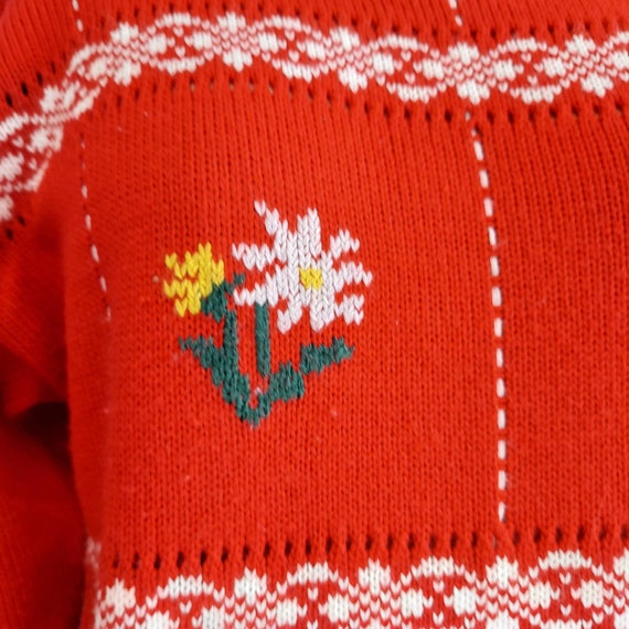 Red Sweater with Flowers - image 7