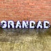 GRANDAD WREATH White With Purple or ANY 7 Letters Custom Funeral or ...