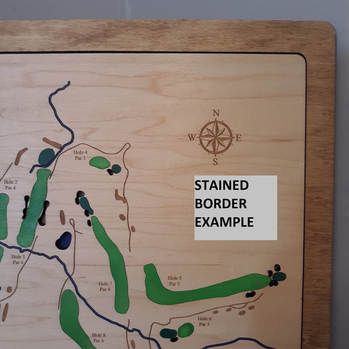 Custom LaserEngraved Wood Golf Course Art for Country Club of Etsy