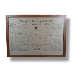 Ilustraciones láser personalizadas para aeropuertos - Waupaca