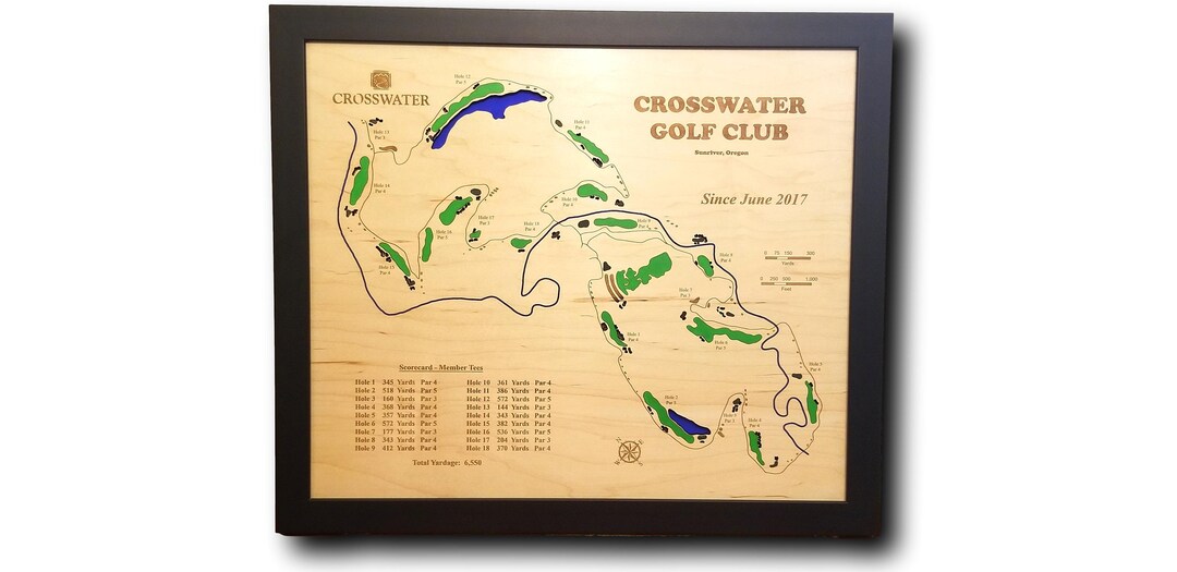 Custom Golf Course Art Crosswater Etsy