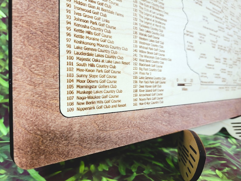 Wisconsin Golf Course Map Etsy Wisconsin Golf Course Map Etsy