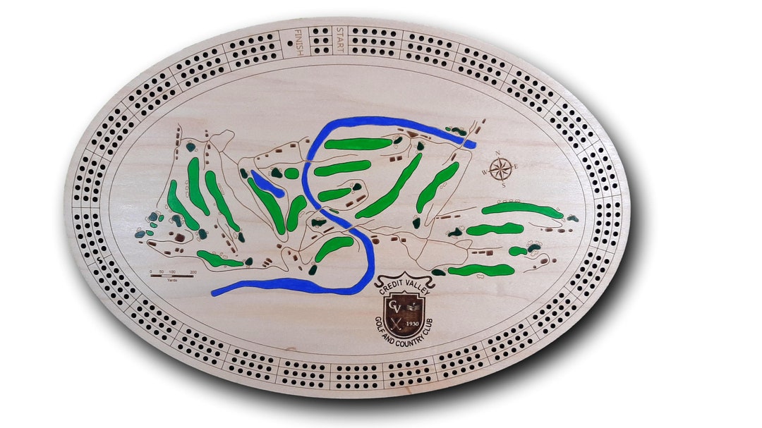 Golf Cribbage Board ANY Golf Course Etsy