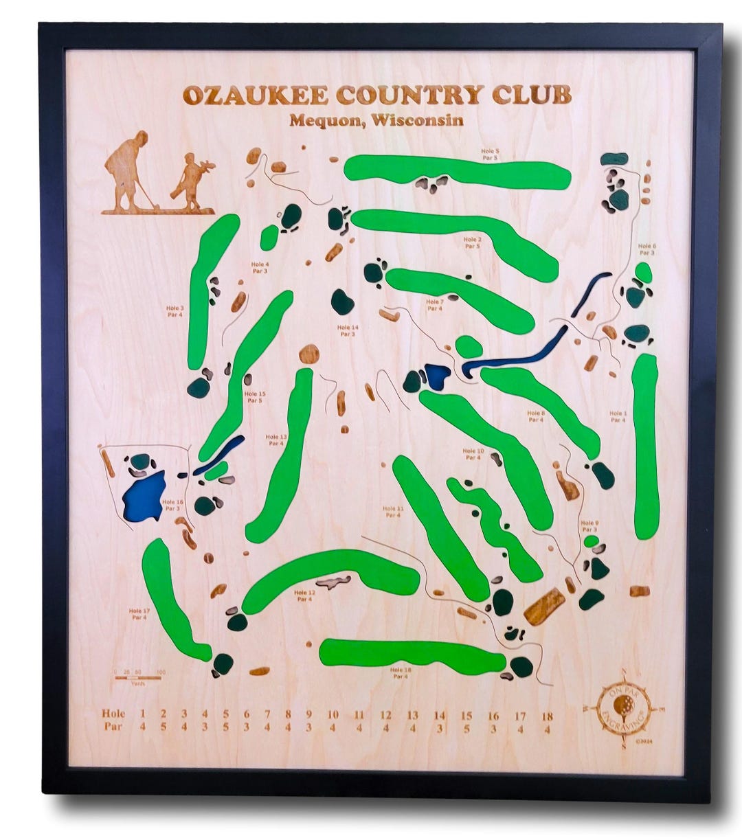 Custom Golf Course Art - Ozaukee Country Club - Etsy