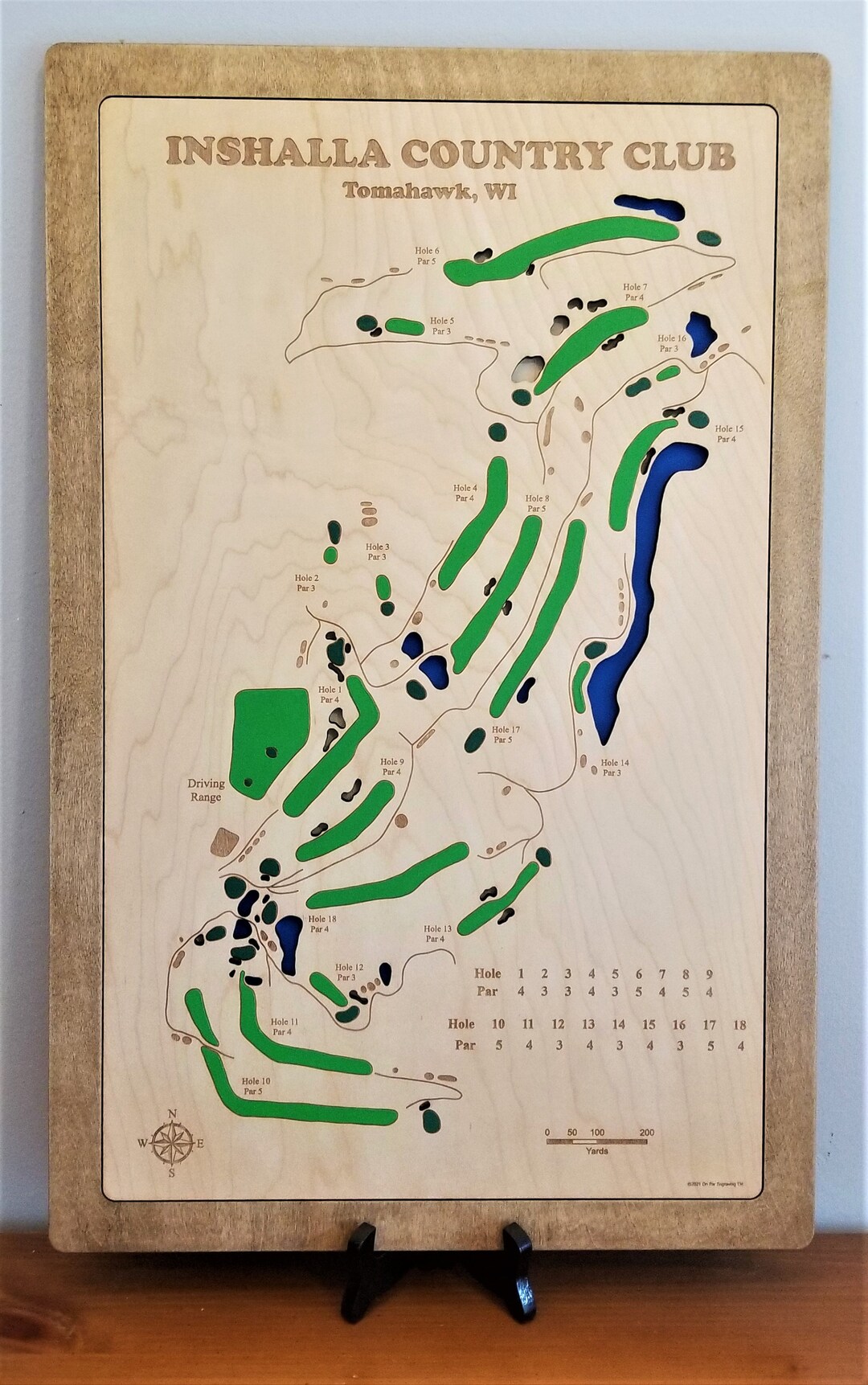Custom Golf Course Art Inshalla Etsy Custom Golf Course Art Inshalla Etsy