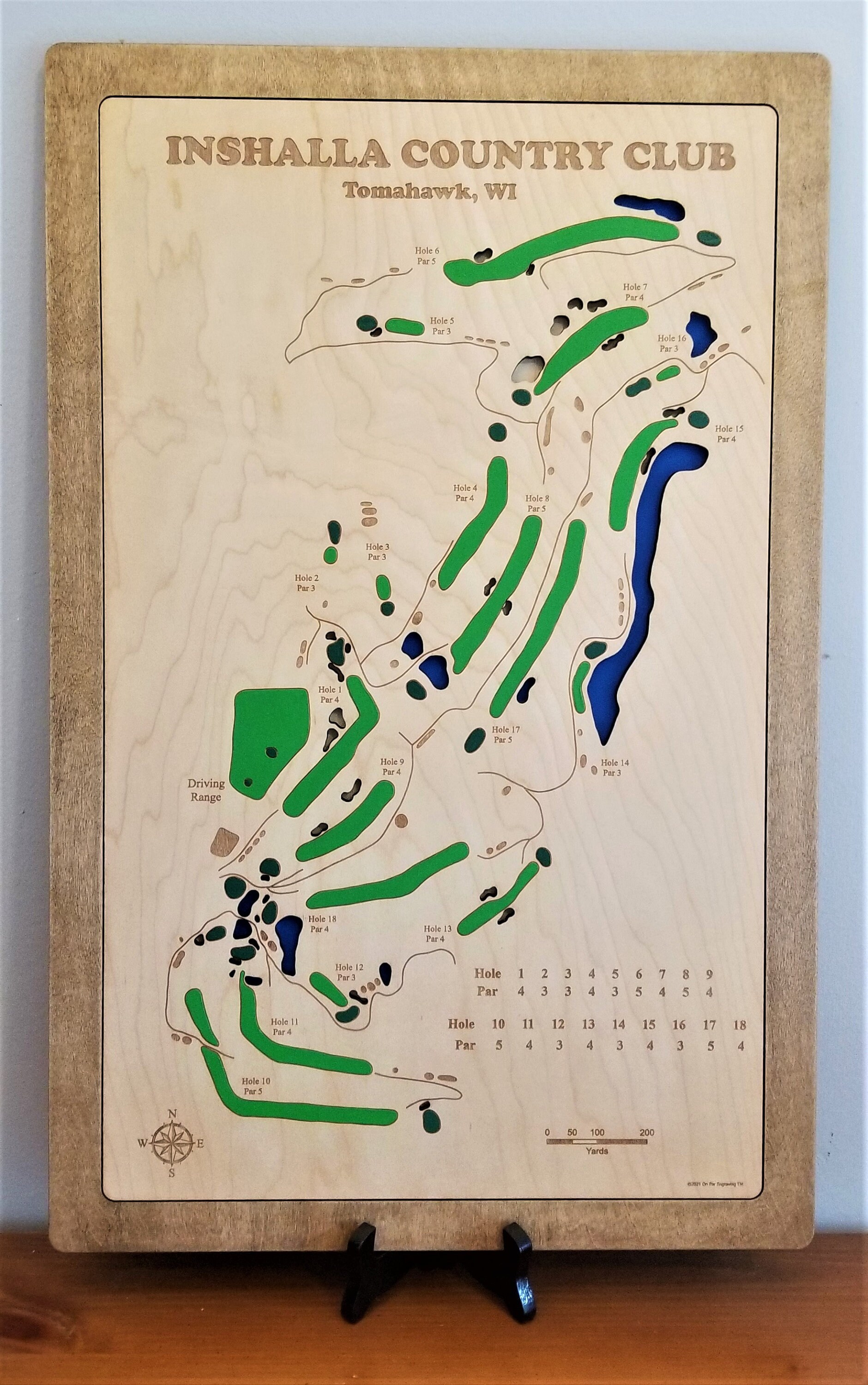 Custom Golf Course Art Inshalla Etsy
