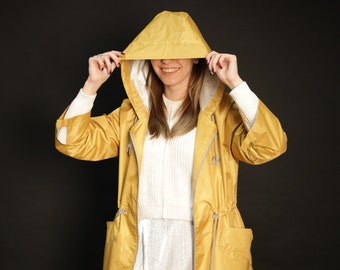 yellow slicker raincoat