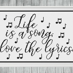 Music Cross Stitch, Music Cross Stitch Patterns, Inspirational Cross Stitch, Cross Stitch Patterns, Counted Cross Stitch