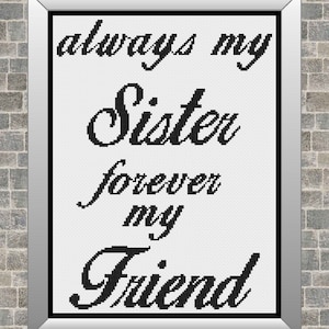 Sister Cross Stitch, Sister Cross Stitch Patterns, Family Cross Stitch, Cross Stitch, Cross Stitch Patterns