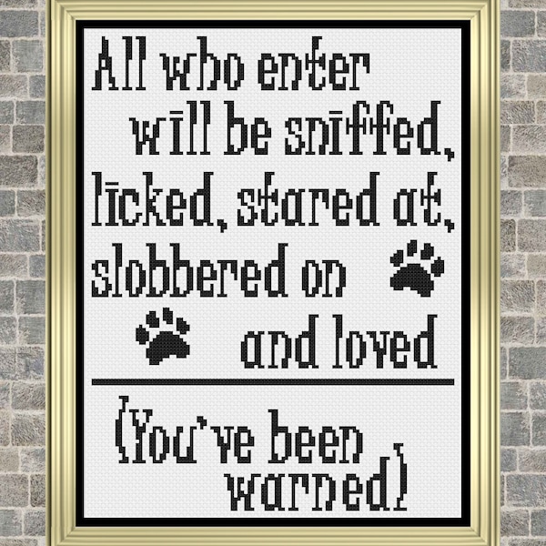 Dog Cross Stitch, Dog Cross Stitch Pattern, Dog Decor, Dog Gifts, Cross Stitch, Cross Stitch Patterns