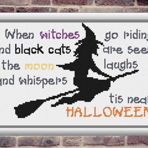 Halloween Cross Stitch, Halloween Cross Stitch Pattern, Fall Cross Stitch, Cross Stitch, Cross Stitch Patterns
