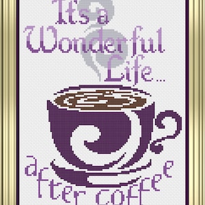 Coffee Cross Stitch, Coffee Cross Stitch Pattern, Coffee Decor, Coffee, Coffee Gifts, Cross Stitch, Cross Stitch Pattern
