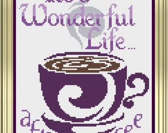 Coffee Cross Stitch, Coffee Cross Stitch Pattern, Coffee Decor, Coffee, Coffee Gifts, Cross Stitch, Cross Stitch Pattern