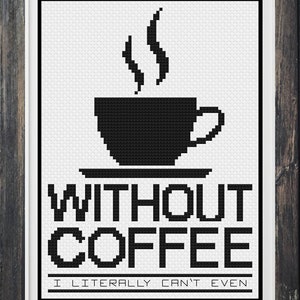 Coffee Cross Stitch, Coffee Cross Stitch Pattern, Coffee Decor, Cross Stitch, Cross Stitch Patterns