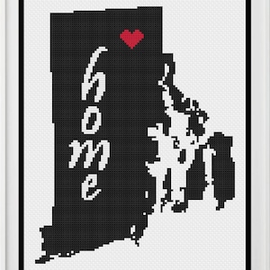 Rhode Island Cross Stitch, Rhode Island Cross Stitch Pattern, Cross Stitch, Cross Stitch Pattern, Rhode Island