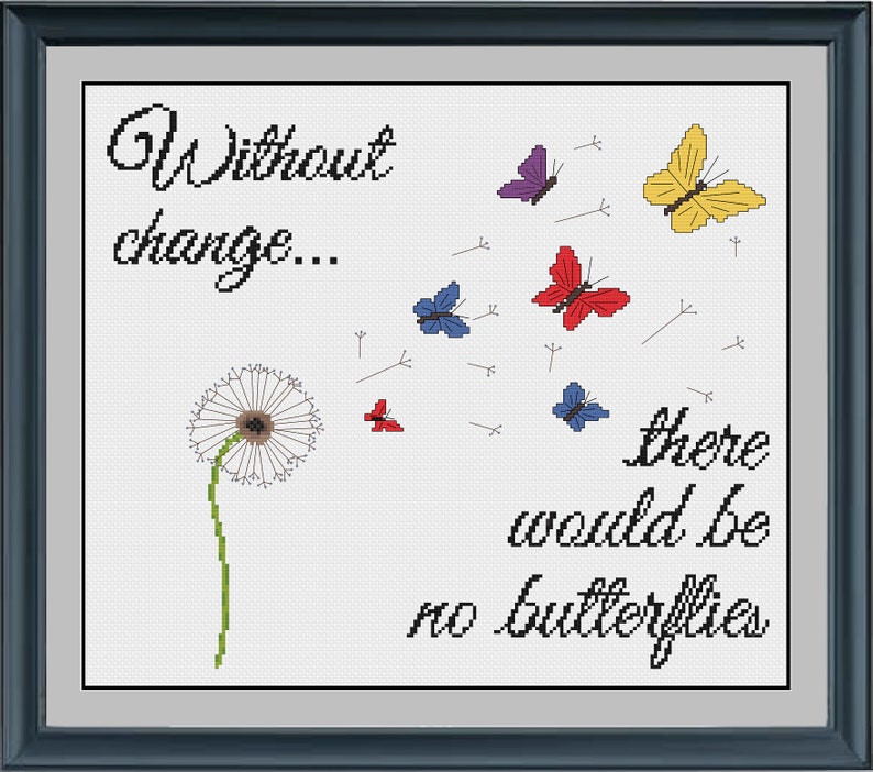 Butterfly Cross Stitch, Butterfly Cross Stitch Pattern, Butterfly Decor, Home Decor, Cross Stitch, Cross Stitch Patterns image 1