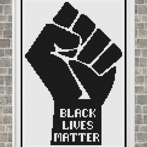 Black Lives Matter, Black Lives Matter Cross Stitch, Social Justice, Cross Stitch, Cross Stitch Pattens