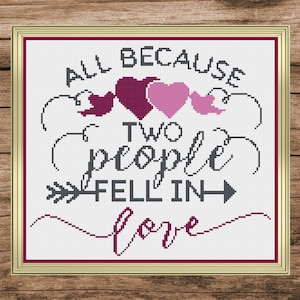 Wedding Cross Stitch, Wedding Cross Stitch Pattern, Cross Stitch, Cross Stitch Patterns