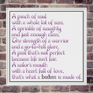 Sarcastic Cross Stitch Pattern, Cross Stitch Pattern, Counted Cross Stitch