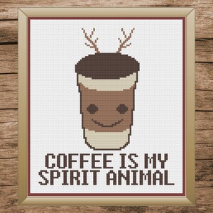 Coffee Cross Stitch, Coffee Cross Stitch Pattern, Coffee Decor, Coffee Gifts, Cross Stitch, Cross Stitch Patterns, Counted Cross Stitch