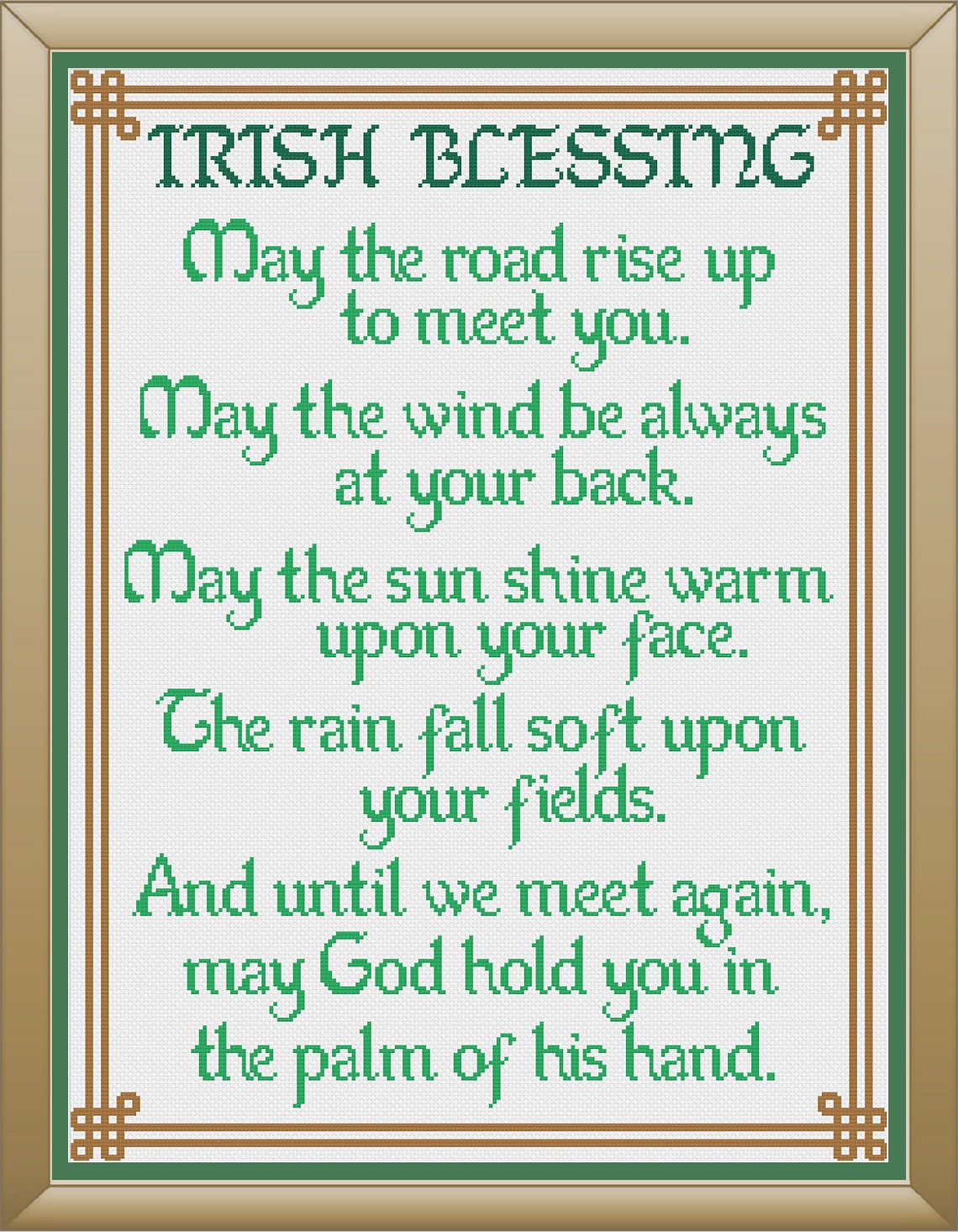 Irish Cross Stitch Irish Blessing Counted Cross Stitch - Etsy