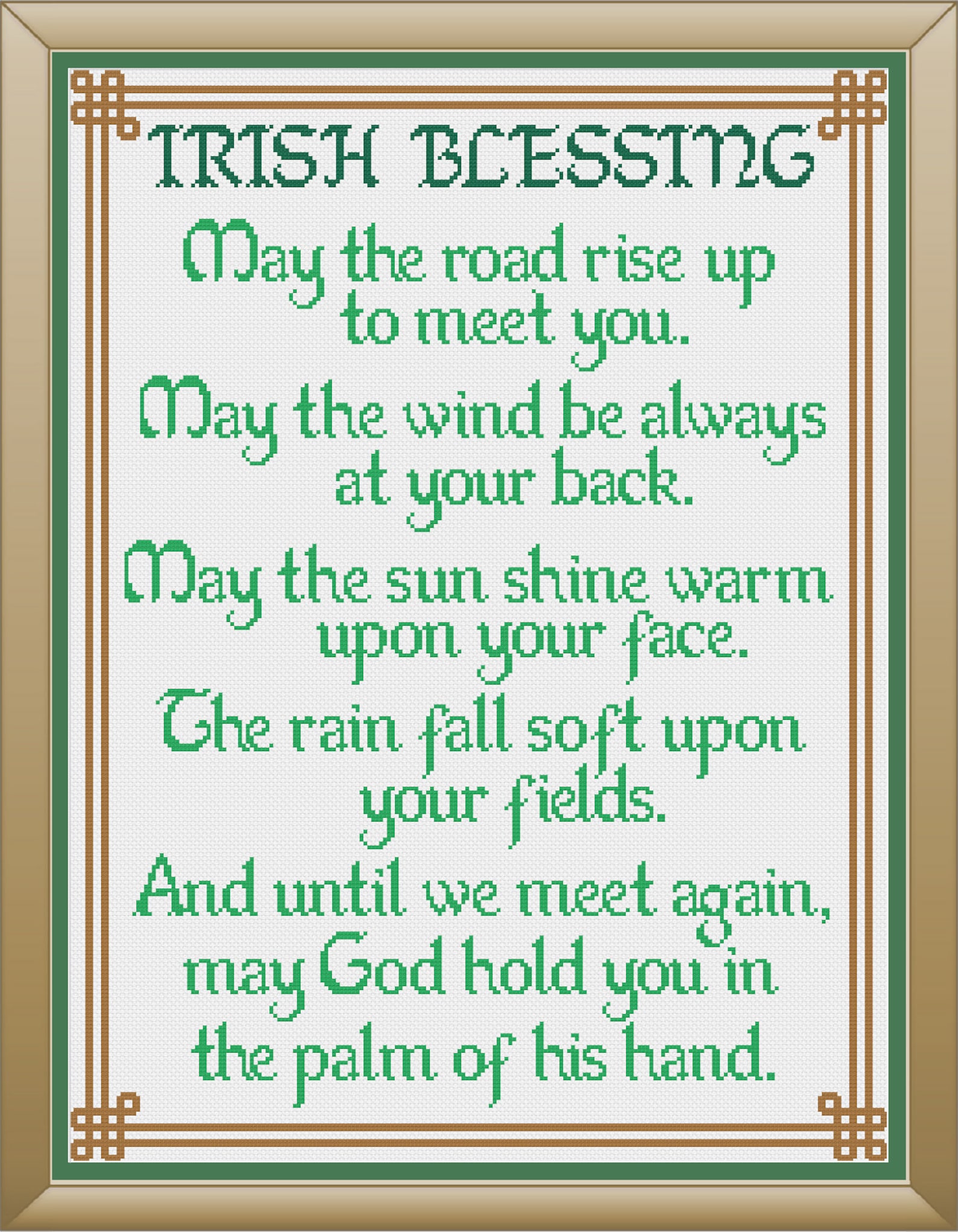 Irish Cross Stitch Irish Blessing Counted Cross Stitch Etsy