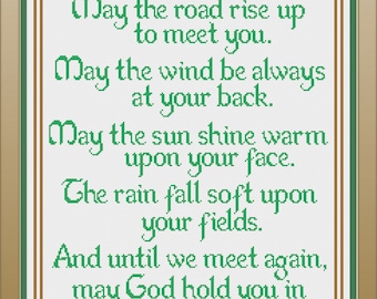 Irish Cross Stitch, Irish Blessing, Counted Cross Stitch, Cross Stitch, Cross Stitch Patterns