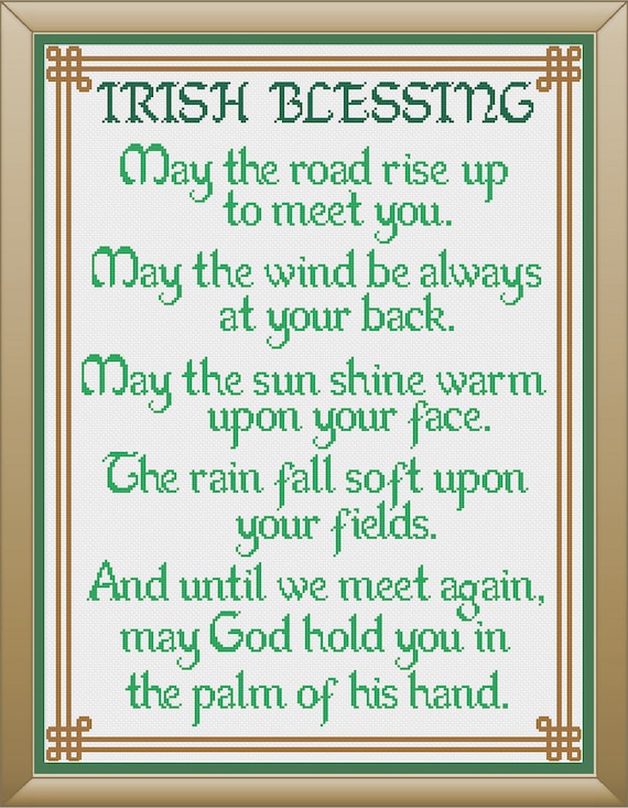 Irish Cross Stitch, Irish Blessing, Counted Cross Stitch, Cross Stitch, Cross Stitch Patterns