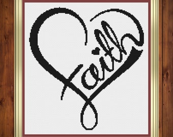 Faith cross stitch pattern, faith cross stitch, religious cross stitch, religious cross stitch pattern, cross stitch pattern