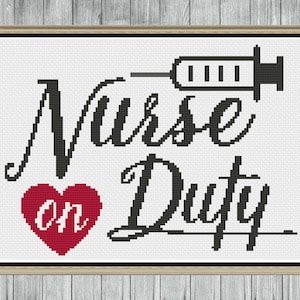 Nurse Cross Stitch, Nurse Cross Stitch Pattern, Cross Stitch, Cross Stitch Patterns