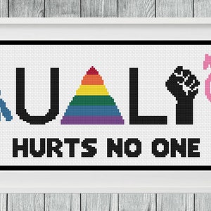 Social Justice Cross Stitch, Equality Cross Stitch, LGBTQ Cross Stitch, Cross Stitch Patterns, Counted Cross Stitch