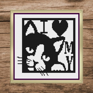 Cat Cross Stitch Pattern, Cat Cross Stitch, Cat Decor, Cat Home Decor, Cross Stitch, Cross Stitch Patterns
