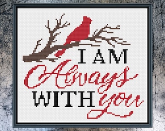 Cardinal Cross Stitch, Cardinal Cross Stitch Pattern, Bird Cross Stitch, Cardinal Home Decor, Cross Stitch, Cross Stitch Patterns