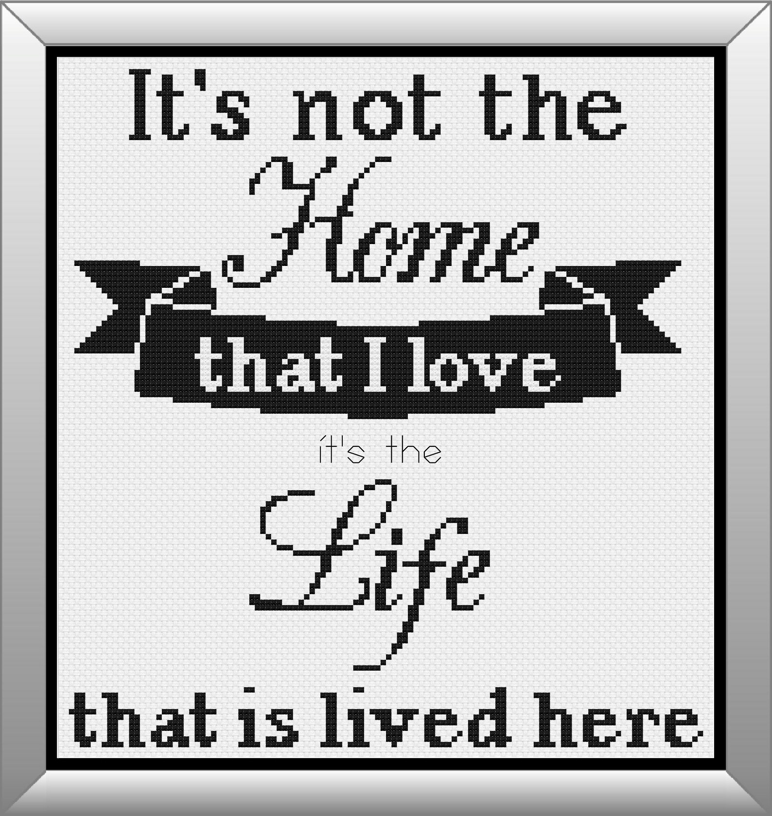 Family Cross Stitch Home Decor Cross Stitch Family Cross - Etsy