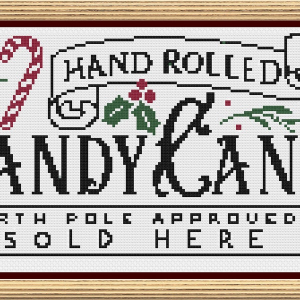 Christmas Cross Stitch, Christmas Cross Stitch Pattern, Candy Canes, Candy Cane Cross Stitch, Cross Stitch, Cross Stitch Patterns