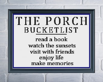 Porch Cross Stitch, Porch Cross Stitch Pattern, Home Decor Cross Stitch, Home decor, Cross Stitch, Cross Stitch Patterns
