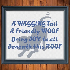 Dog Cross Stitch, Dog Cross Stitch Pattern, Dog Home Decor, Cross Stitch, Cross Stitch Pattern